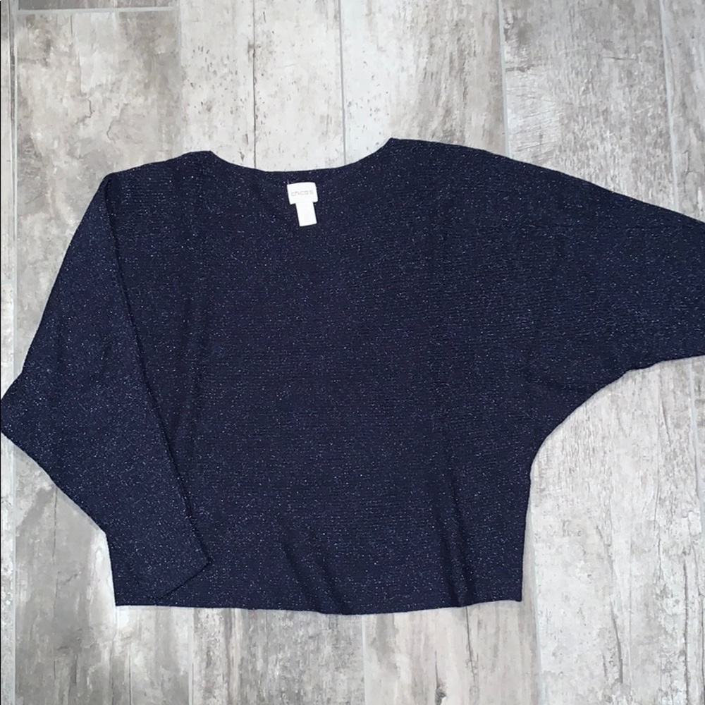 Chico’s Sparkling Navy Sweater